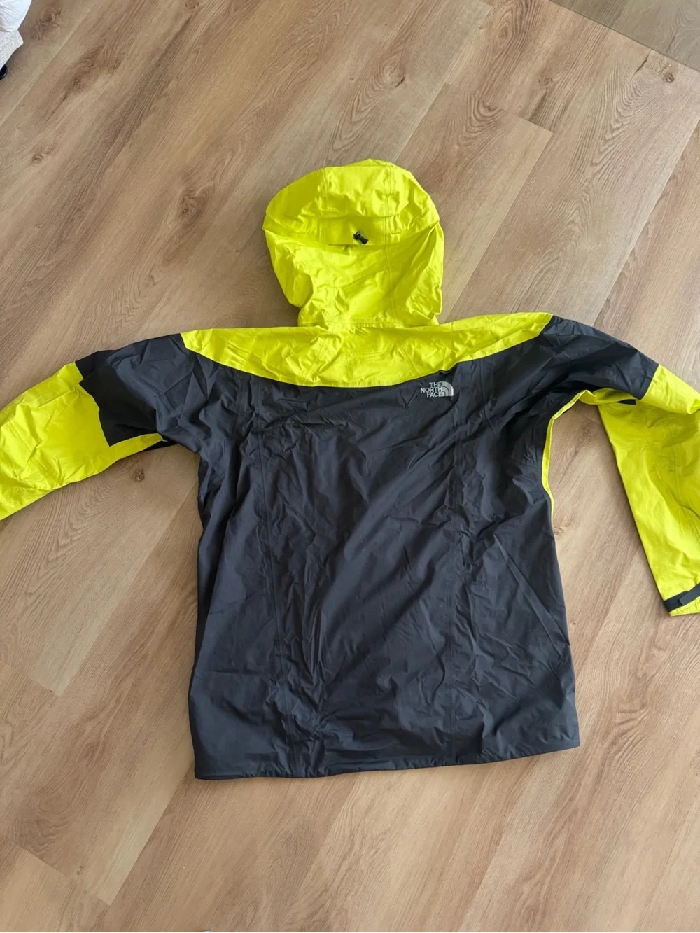 The North Face Black and Neon Yellow Windbreaker Jacket